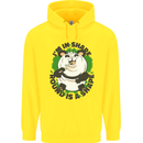 Panda Bear Funny Overweight Fat Humour Childrens Kids Hoodie Yellow