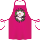 Panda Bear Funny Overweight Fat Humour Cotton Apron 100% Organic Pink