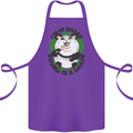 Panda Bear Funny Overweight Fat Humour Cotton Apron 100% Organic Purple