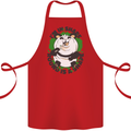 Panda Bear Funny Overweight Fat Humour Cotton Apron 100% Organic Red