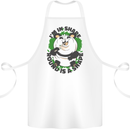 Panda Bear Funny Overweight Fat Humour Cotton Apron 100% Organic White