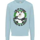 Panda Bear Funny Overweight Fat Humour Kids Sweatshirt Jumper Light Blue