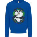 Panda Bear Funny Overweight Fat Humour Kids Sweatshirt Jumper Royal Blue