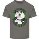 Panda Bear Funny Overweight Fat Humour Kids T-Shirt Childrens Charcoal