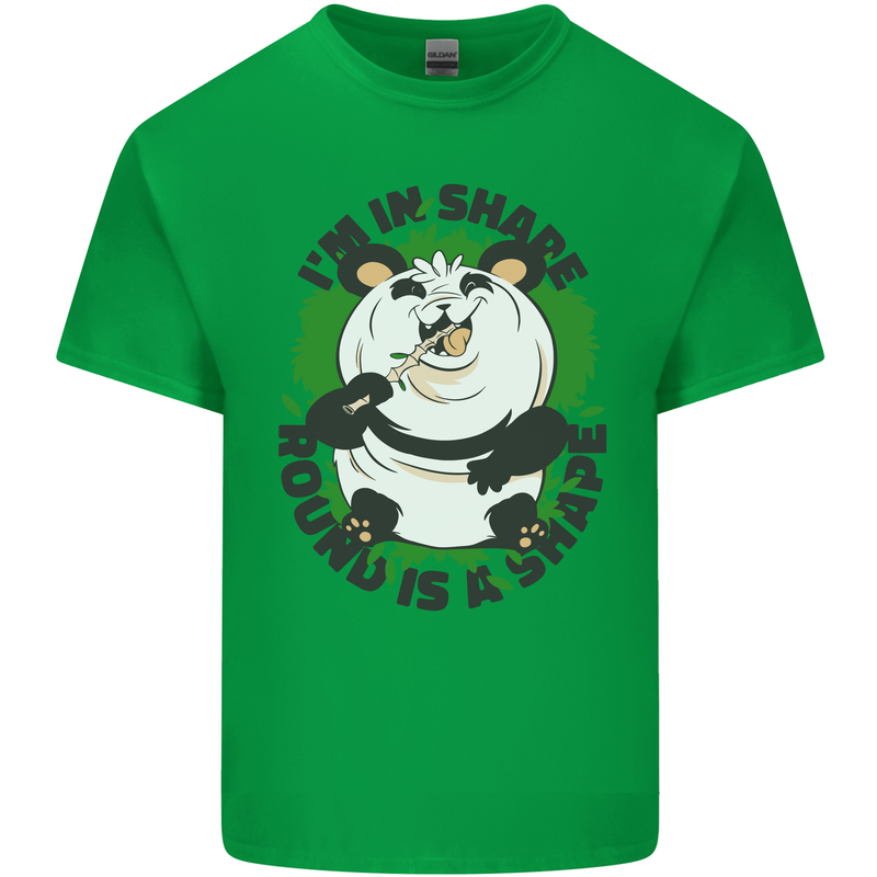 Panda Bear Funny Overweight Fat Humour Kids T-Shirt Childrens Irish Green