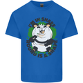 Panda Bear Funny Overweight Fat Humour Kids T-Shirt Childrens Royal Blue