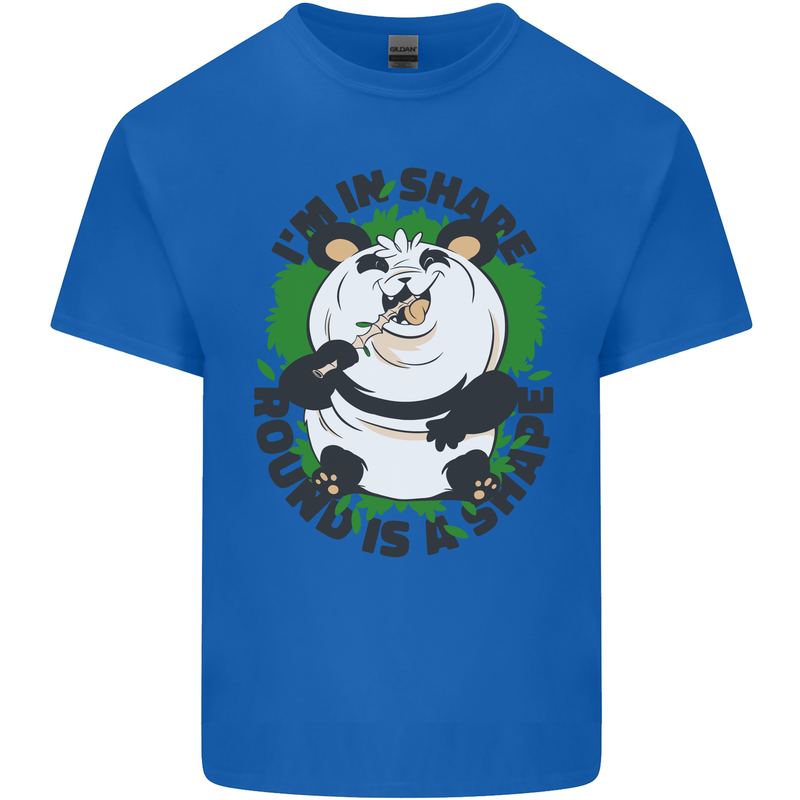 Panda Bear Funny Overweight Fat Humour Kids T-Shirt Childrens Royal Blue