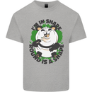 Panda Bear Funny Overweight Fat Humour Kids T-Shirt Childrens Sports Grey