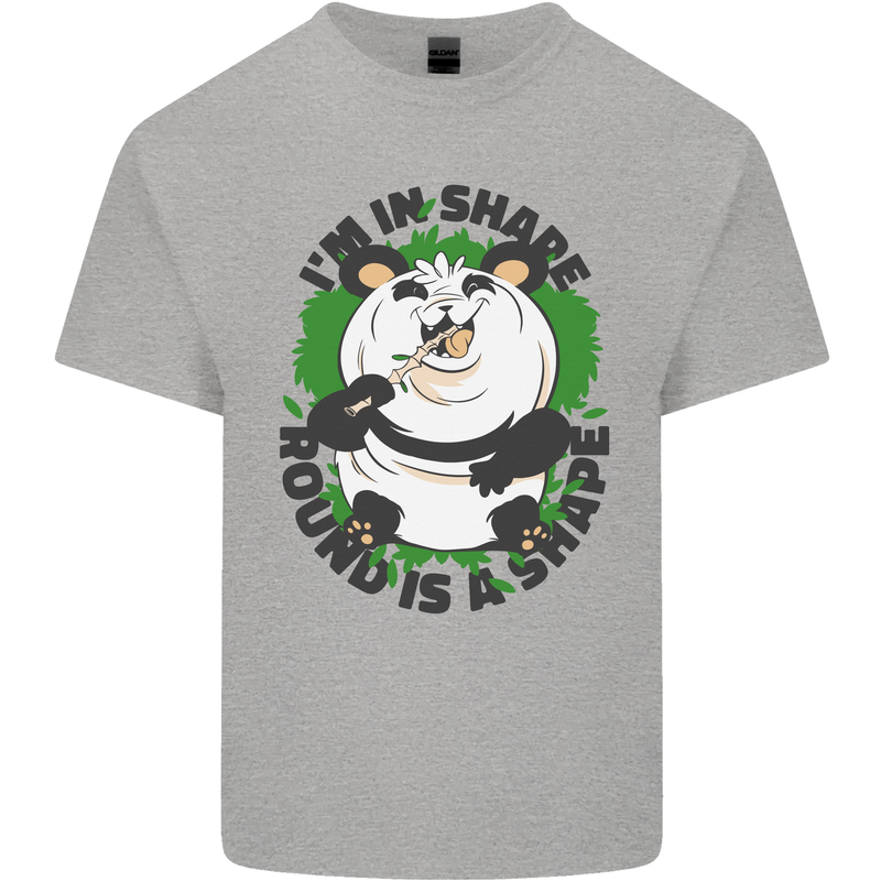 Panda Bear Funny Overweight Fat Humour Kids T-Shirt Childrens Sports Grey