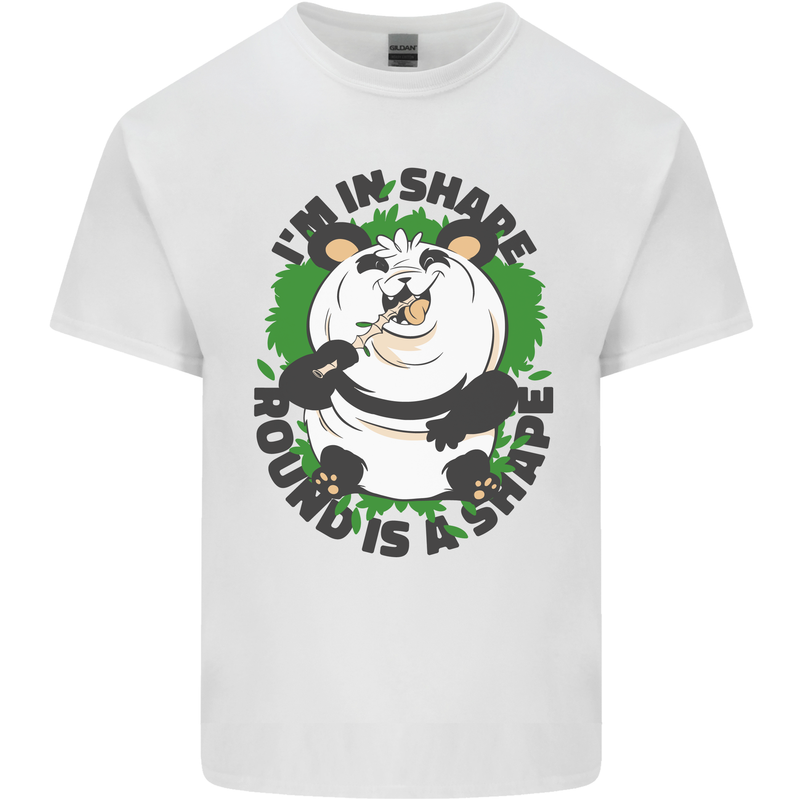 Panda Bear Funny Overweight Fat Humour Kids T-Shirt Childrens White