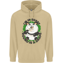 Panda Bear Funny Overweight Fat Humour Mens 80% Cotton Hoodie Sand