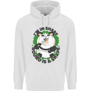 Panda Bear Funny Overweight Fat Humour Mens 80% Cotton Hoodie White