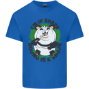 Panda Bear Funny Overweight Fat Humour Mens Cotton T-Shirt Tee Top Royal Blue
