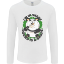 Panda Bear Funny Overweight Fat Humour Mens Long Sleeve T-Shirt White
