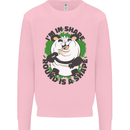 Panda Bear Funny Overweight Fat Humour Mens Sweatshirt Jumper Light Pink