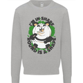 Panda Bear Funny Overweight Fat Humour Mens Sweatshirt Jumper Sports Grey