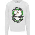 Panda Bear Funny Overweight Fat Humour Mens Sweatshirt Jumper White