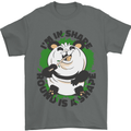 Panda Bear Funny Overweight Fat Humour Mens T-Shirt 100% Cotton Charcoal