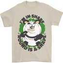 Panda Bear Funny Overweight Fat Humour Mens T-Shirt 100% Cotton Sand