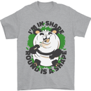 Panda Bear Funny Overweight Fat Humour Mens T-Shirt 100% Cotton Sports Grey
