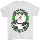 Panda Bear Funny Overweight Fat Humour Mens T-Shirt 100% Cotton White
