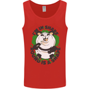 Panda Bear Funny Overweight Fat Humour Mens Vest Tank Top Red