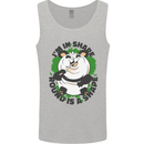 Panda Bear Funny Overweight Fat Humour Mens Vest Tank Top Sports Grey
