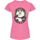 Panda Bear Funny Overweight Fat Humour Womens Petite Cut T-Shirt Azalea