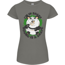 Panda Bear Funny Overweight Fat Humour Womens Petite Cut T-Shirt Charcoal