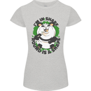 Panda Bear Funny Overweight Fat Humour Womens Petite Cut T-Shirt Sports Grey