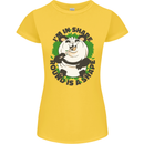 Panda Bear Funny Overweight Fat Humour Womens Petite Cut T-Shirt Yellow