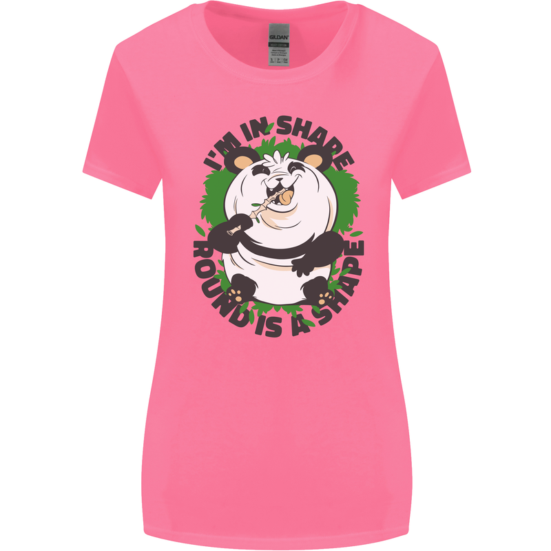 Panda Bear Funny Overweight Fat Humour Womens Wider Cut T-Shirt Azalea