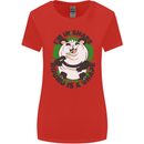 Panda Bear Funny Overweight Fat Humour Womens Wider Cut T-Shirt Red