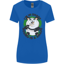 Panda Bear Funny Overweight Fat Humour Womens Wider Cut T-Shirt Royal Blue