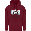 Panda Bear Funny Sleep Sleeping Nightwear Childrens Kids Hoodie Maroon