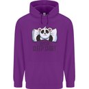 Panda Bear Funny Sleep Sleeping Nightwear Childrens Kids Hoodie Purple