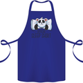 Panda Bear Funny Sleep Sleeping Nightwear Cotton Apron 100% Organic Royal Blue