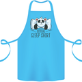 Panda Bear Funny Sleep Sleeping Nightwear Cotton Apron 100% Organic Turquoise