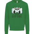 Panda Bear Funny Sleep Sleeping Nightwear Kids Sweatshirt Jumper Irish Green