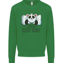 Panda Bear Funny Sleep Sleeping Nightwear Kids Sweatshirt Jumper Irish Green