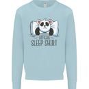Panda Bear Funny Sleep Sleeping Nightwear Kids Sweatshirt Jumper Light Blue