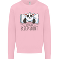 Panda Bear Funny Sleep Sleeping Nightwear Kids Sweatshirt Jumper Light Pink