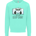 Panda Bear Funny Sleep Sleeping Nightwear Kids Sweatshirt Jumper Peppermint