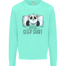 Panda Bear Funny Sleep Sleeping Nightwear Kids Sweatshirt Jumper Peppermint