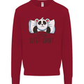 Panda Bear Funny Sleep Sleeping Nightwear Kids Sweatshirt Jumper Red