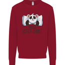 Panda Bear Funny Sleep Sleeping Nightwear Kids Sweatshirt Jumper Red