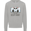 Panda Bear Funny Sleep Sleeping Nightwear Kids Sweatshirt Jumper Sports Grey