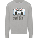 Panda Bear Funny Sleep Sleeping Nightwear Kids Sweatshirt Jumper Sports Grey