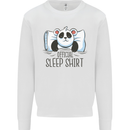 Panda Bear Funny Sleep Sleeping Nightwear Kids Sweatshirt Jumper White