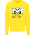 Panda Bear Funny Sleep Sleeping Nightwear Kids Sweatshirt Jumper Yellow